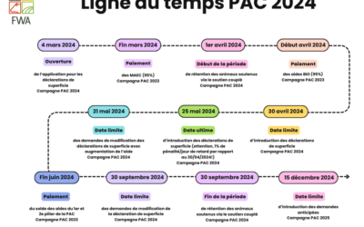 Ligne du temps de la PAC pour 2024